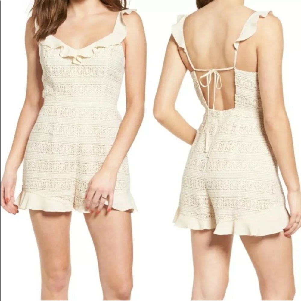 NWT ASTR The Label Crotchet Romper